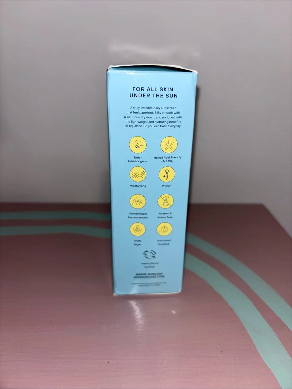 NWT Bask Suncare Daily Invisible Gel SPF 40 1.7 oz.